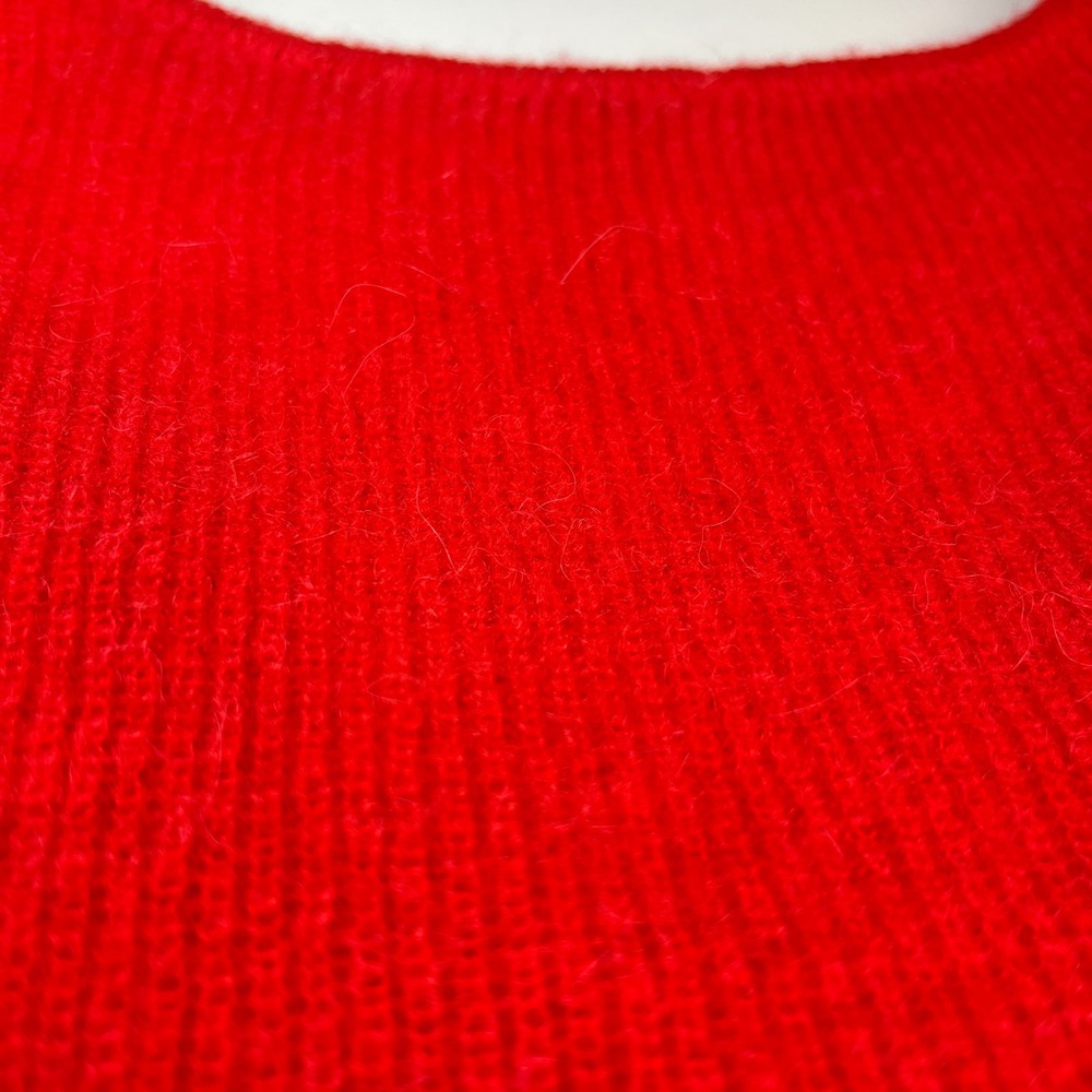 Sezane Barry Cardigan Women's M Reversible Red Mohair Alpaca V-Neck Oversized - Picture 12 of 14